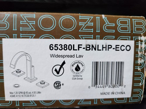 BRIZO 65380LF-BNLHP-ECO Widespread Lavatory Faucet Less Handles