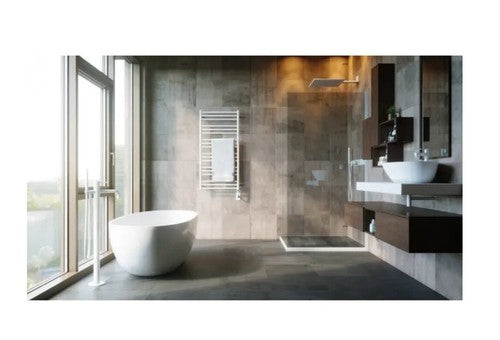 ICO Bath Tuzio 19-1/2"W x 23"H Programmable Hardwired Steel Towel Warmer W4016