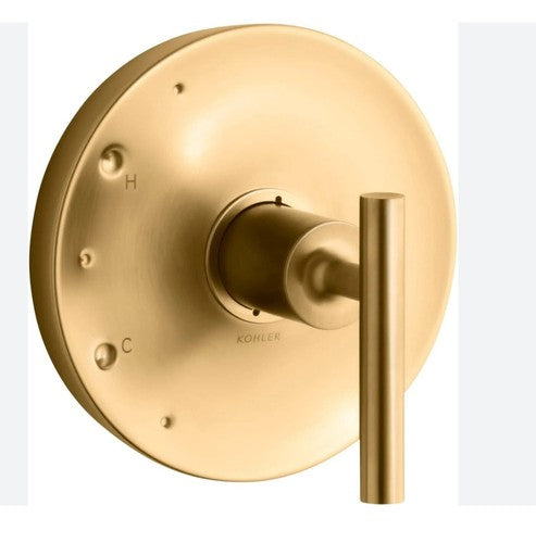 Kohler Purist Valve Trim, Moderne Brushed Gold, One way Valve Trim