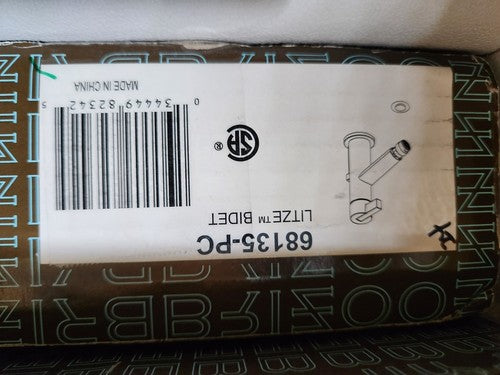BRIZO 68135-PC Single Hole Bidet Faucet with 1 Lever Handle and Pop-Up Drain