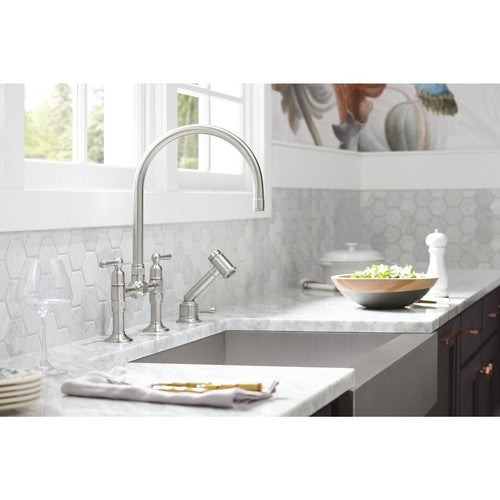 KOHLER K-3943 30" Single Bowl 18-Gauge Stainless Steel Apron Front Kitchen Sink