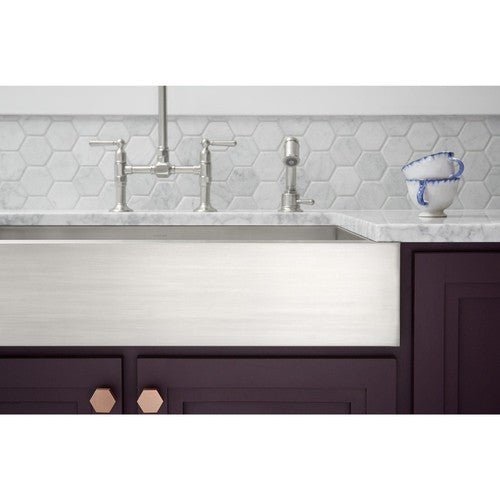 KOHLER K-3943 30" Single Bowl 18-Gauge Stainless Steel Apron Front Kitchen Sink
