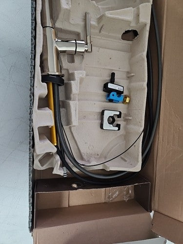 BRIZO 64063LF-PN PULL-DOWN KITCHEN FAUCET INSTALLED
