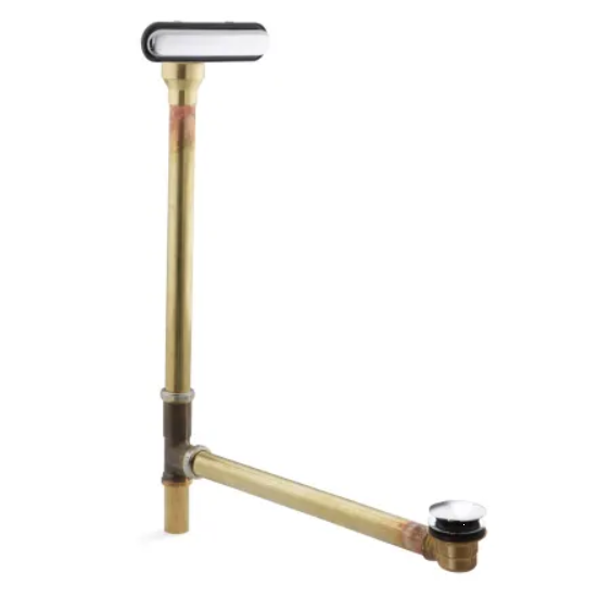 Kohler K-7271-CP Clearflo 1-1/2" Toe-Tap Tub Drain Kit - with Brass Slotted O