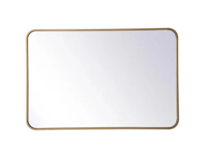 Elegant Lighting MR802436BR Evermore 24" W x 36" H Rectangular Framed B
