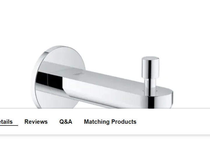 Grohe 13273000 Wall Mounted Tub Spout with Diverter from the Eurosmart Cosmo