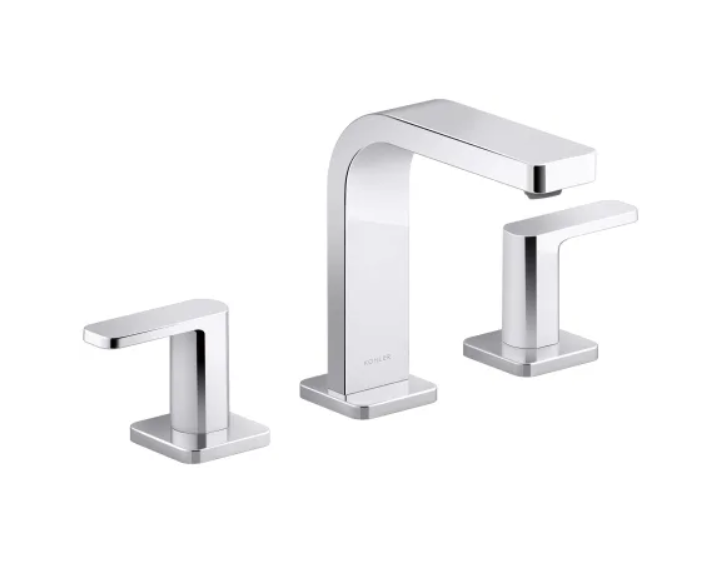 Kohler K-23484-4-CP Parallel 1.2 GPM Widespread Bathroom Faucet with Pop