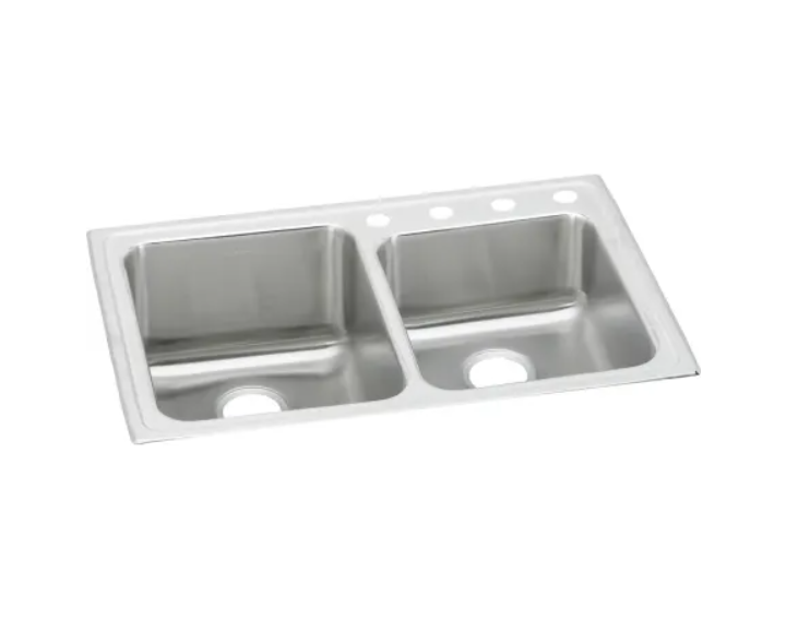 Elkay LGR33224 Gourmet Lustertone Stainless Steel 33" x 22" Double Bas