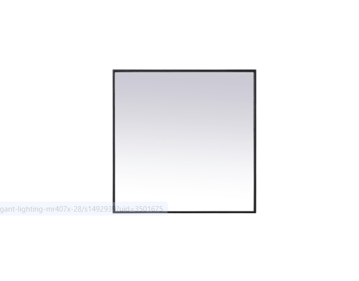 Elegant Lighting MR43030BK Eternity 30" W x 30" H Transitional Square Fr
