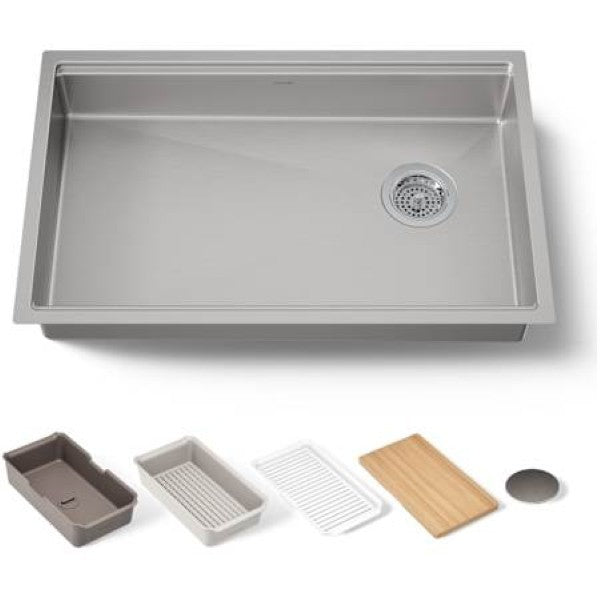 Kohler K-33661-PC-NA Strive 29 Undermount Single Basin Stainless Steel Kitch