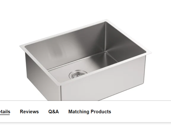 Kohler K-5286-NA Strive 24" Single Basin Undermount 16-Gauge Stainless S