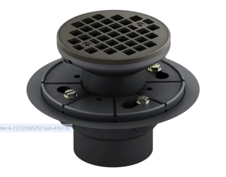 Kohler K-9135-2BZ Clearflo Round Design Tile-In Shower Drain