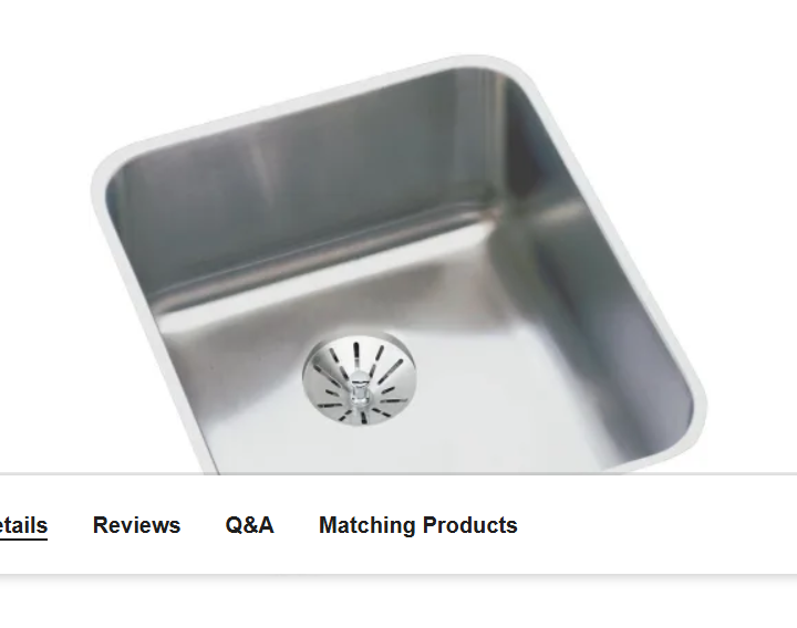 Elkay ELUHAD131655PD Lustertone 16" Undermount Single Basin Stainless Stee