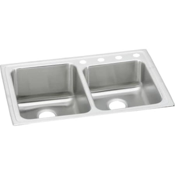 Elkay LGR33224 Gourmet Lustertone Stainless Steel 33 x 22 Double Basin Top