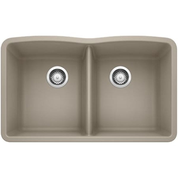 Blanco 441286 Diamond 32 Undermount Double Basin SILGRANIT Kitchen Sink