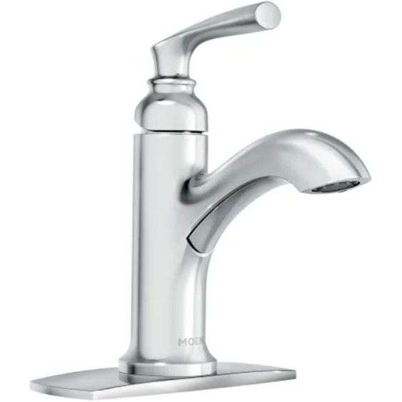 Moen 84535 Hilliard 1.2 GPM Single Hole Bathroom Faucet with Pop-Up Drain Ass