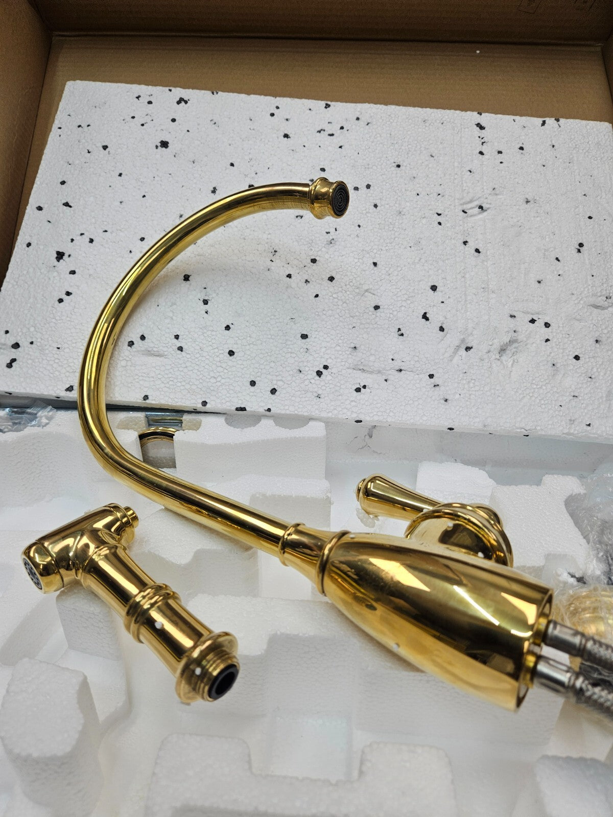 Perrin and Rowe U.4702ULB-2 Single Hole Kitchen Faucet UNLACQUERED BRASS