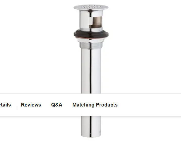 Grohe 28951000 Grid Drain Assembly with Overflow