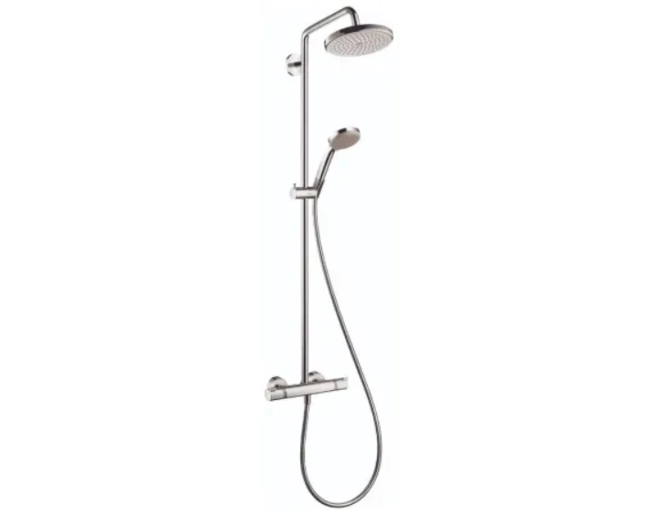 Hansgrohe 27185001 Croma Thermostatic Showerpipe 220 1-Jet, 2.5 GPM