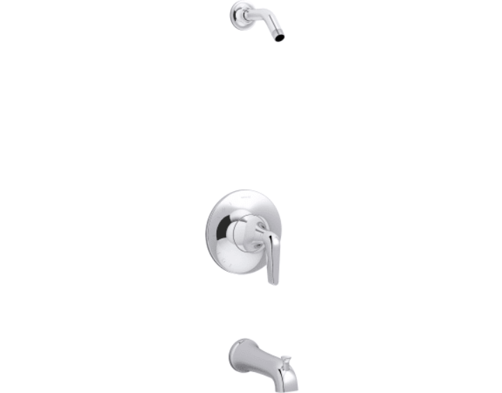 Kohler K-TLS22027-4-CP Tempered Tub and Shower Trim Package