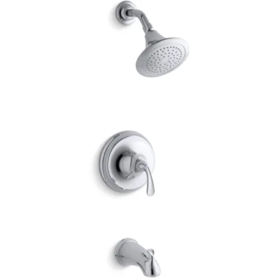 Kohler K-TS10274-4-CP Forte Single Handle RiteTemp Tub and Shower Trim with R
