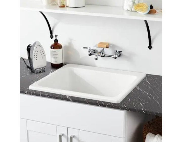 Signature Hardware SHLS2522WH Medford 25" Drop In or Undermount Single B