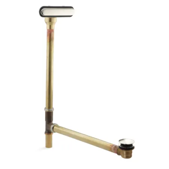 Kohler K-7271-SN Clearflo 1-1/2" Toe-Tap Tub Drain Kit - with Brass Slotted O