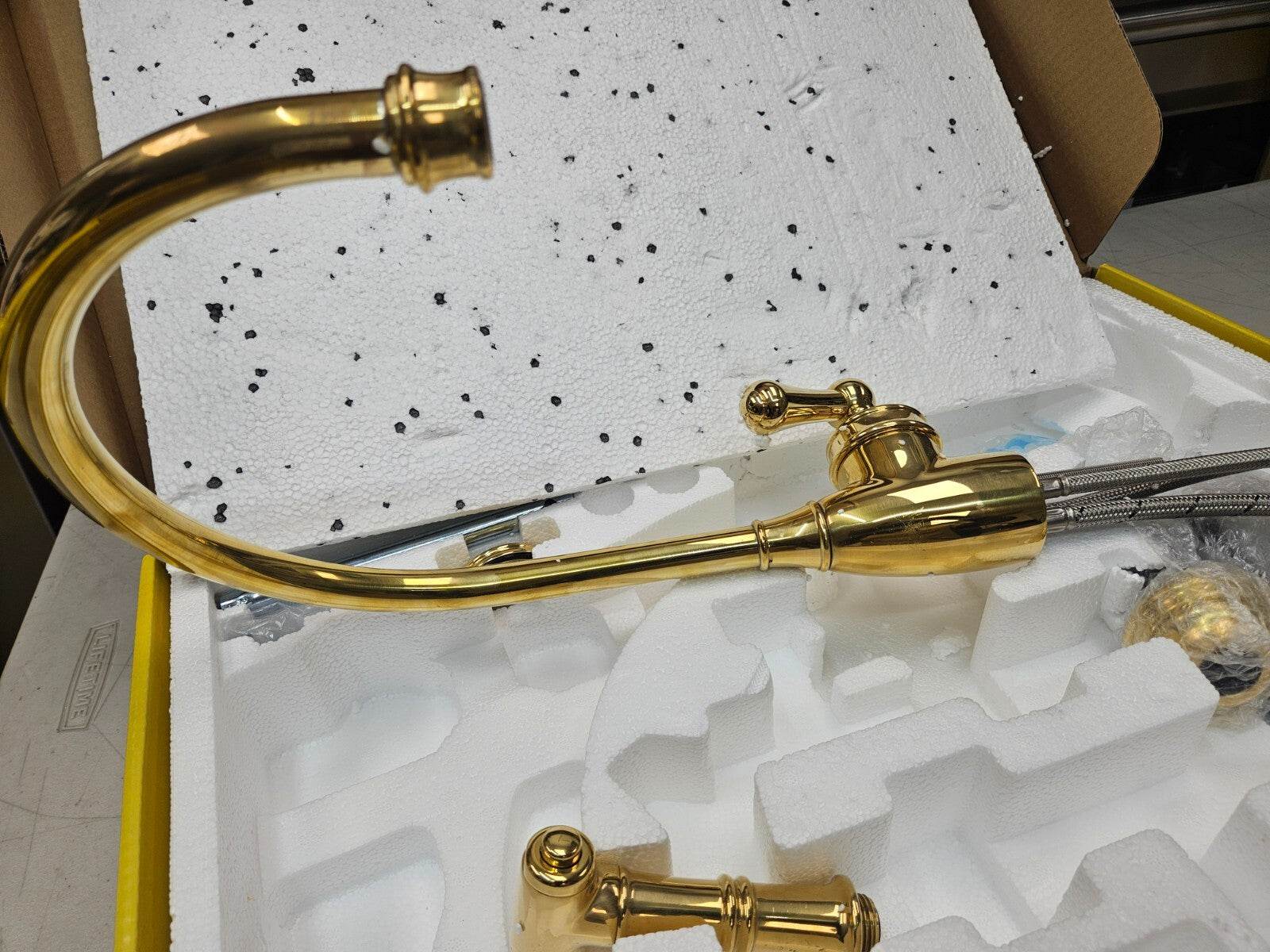 Perrin and Rowe U.4702ULB-2 Single Hole Kitchen Faucet UNLACQUERED BRASS