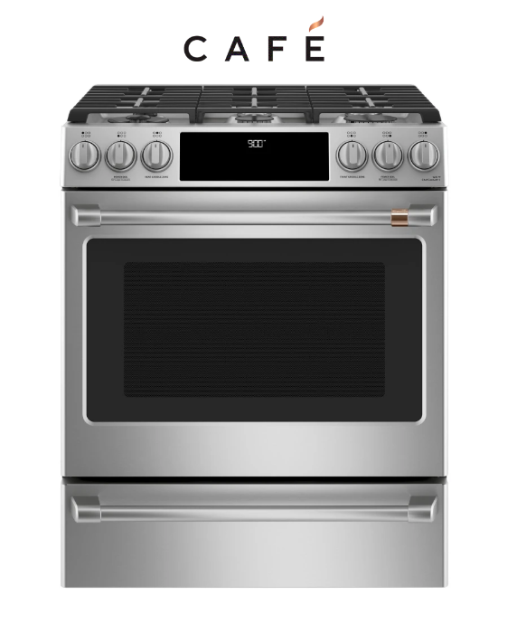 Cafe C2S900P2MS1 Stainless Steel 30" Slide-In Dual Fuel Smart Range