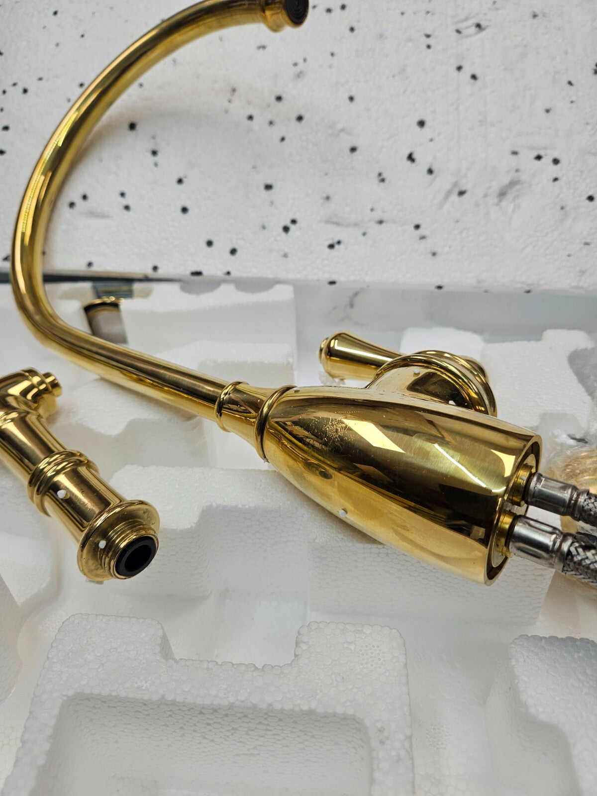 Perrin and Rowe U.4702ULB-2 Single Hole Kitchen Faucet UNLACQUERED BRASS