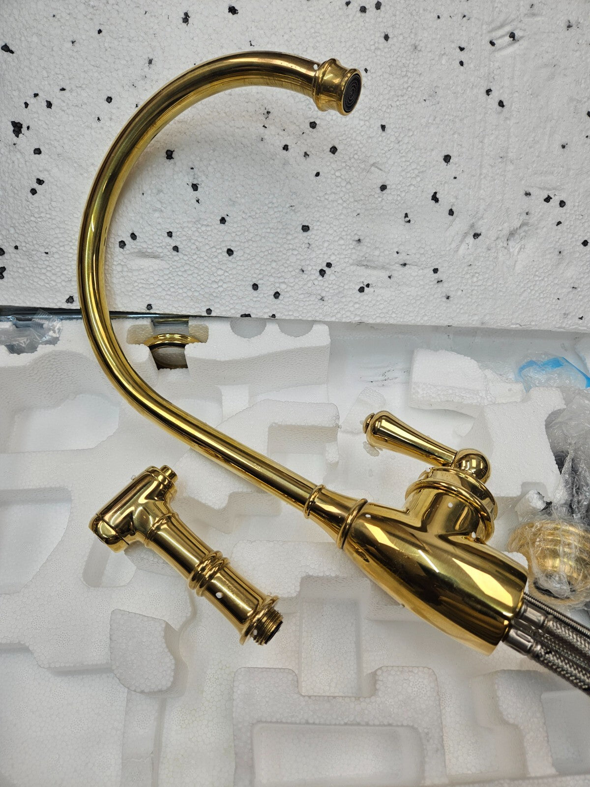 Perrin and Rowe U.4702ULB-2 Single Hole Kitchen Faucet UNLACQUERED BRASS
