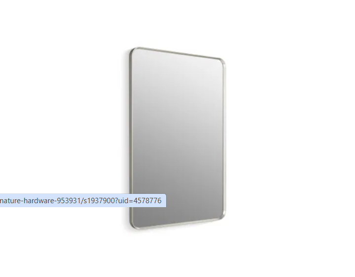 Kohler K-31365-BNL Essential 30" W x 45" H Transitional Rectangular Meta