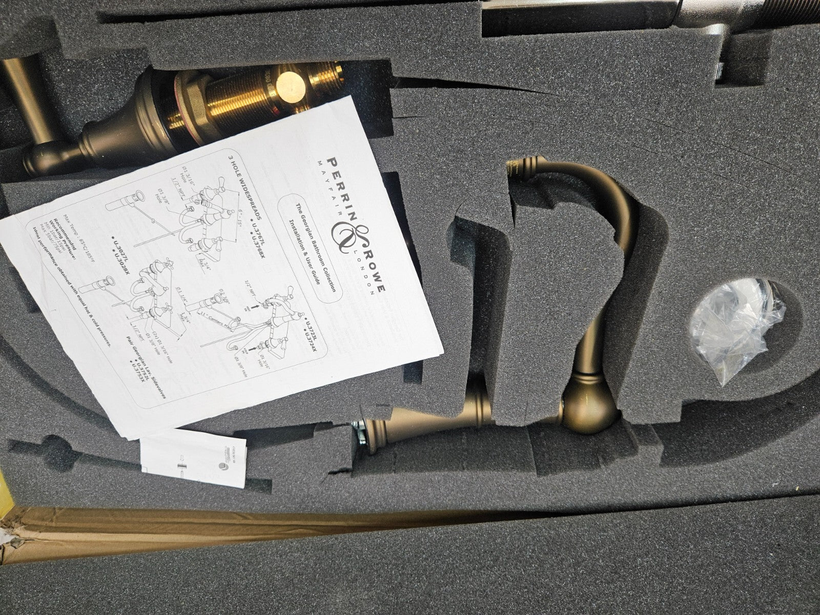 Perrin and Rowe U.3723LSP-EB-2 GPM Widespread Bathroom Faucet
