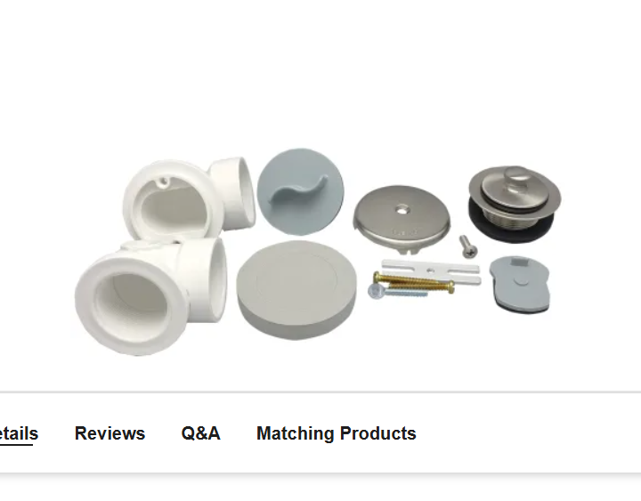 PROFLO PFWO354 1-1-2" Brass Lift and Turn Tub Drain Kit - with Overflow