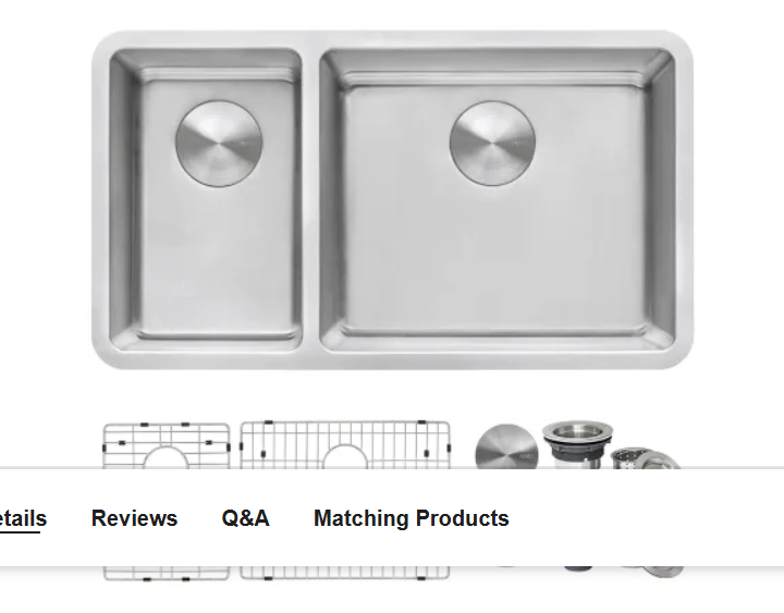 Ruvati RVM5307 Modena 32" Undermount Double Basin 16 Gauge Stainless S