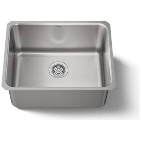 Kohler K-6661-NA Undertone 23 Undermount Single Basin Stainless Steel Utilit