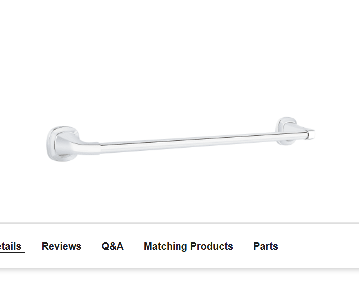 Miseno MNOTB618CP Elysa 18" Wide Towel Bar - Stainless Steel Constructi