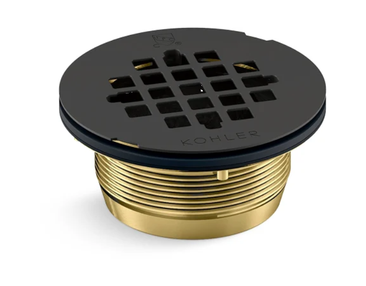 Kohler K-22675-BL Round Grid Shower Drain