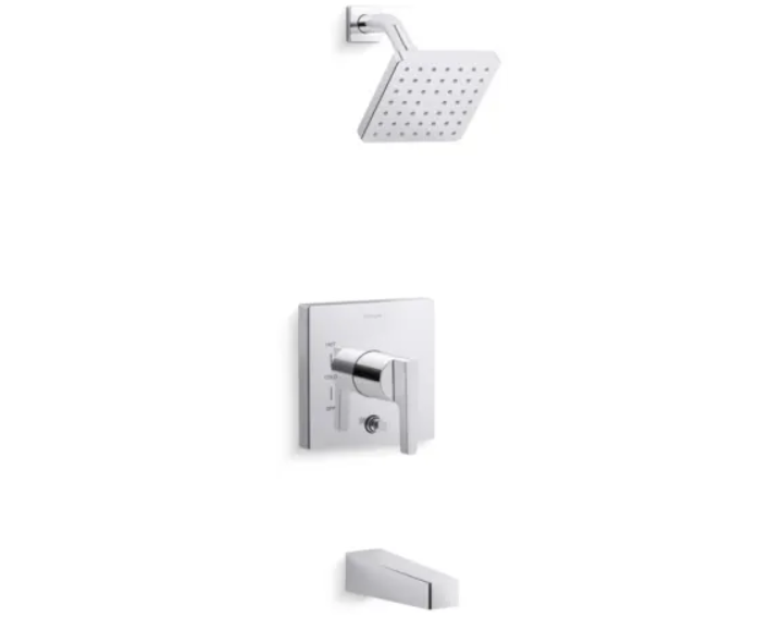 Kohler K-T99763-4-CP Honesty Tub and Shower Trim Package with 2.5 GPM S
