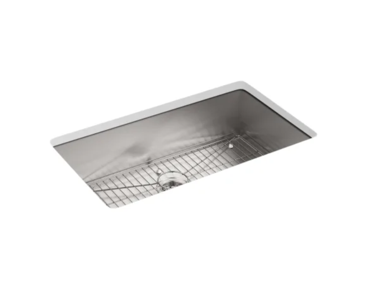 Kohler K-3821-4-NA Vault 33" Single Basin Drop-In - Under-Mount 18-Gau