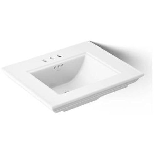 Kohler K-29999-4-0 Memoirs Stately 24" Pedestal Bathroom Sink with 4" Centerset Faucet Holes