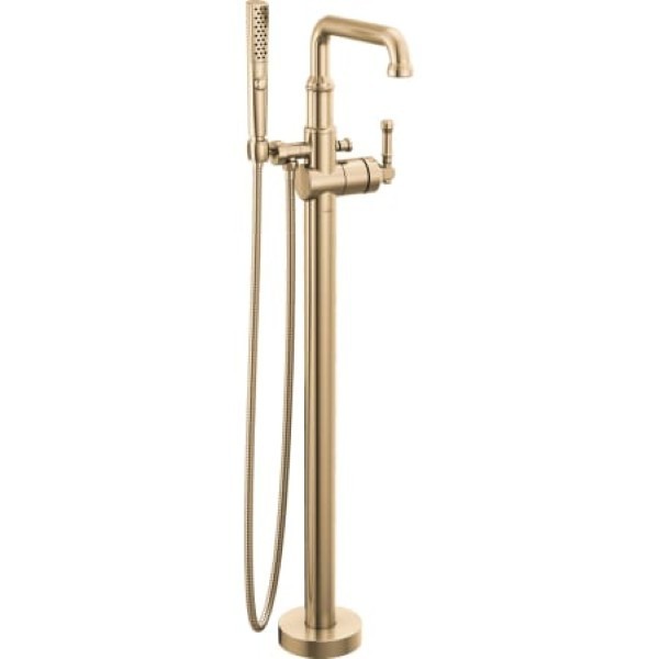 Delta T4784-CZ-PR-LHP-FL Broderick Floor Mounted Tub Filler with Hand Shower