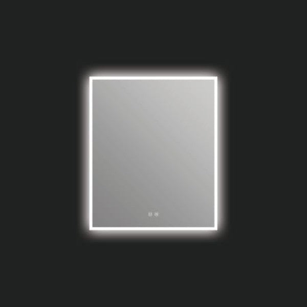 ICO Bath IC1130 Camden 30" W x 36" H Modern Rectangular Aluminum Frameless Bathroom Wall Mirror with Light