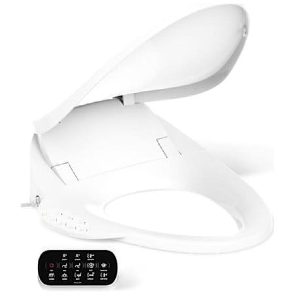 Kohler K-4108-0 PureWash E750 Elongated Bidet Seat with Touchscreen Remot