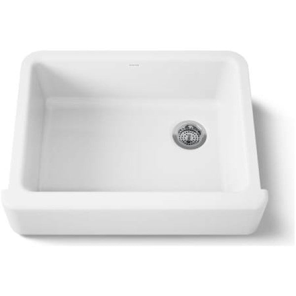 Kohler K-6487-0 Whitehaven 29-11-16" Self-Trimming Farmhouse Single Basin Enameled Cast Iron Kitchen Sink
