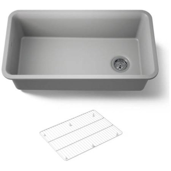 Kohler K-8206-CM4 Cairn 33-1-2 Undermount Single Bowl Neoroc Quartz Composit