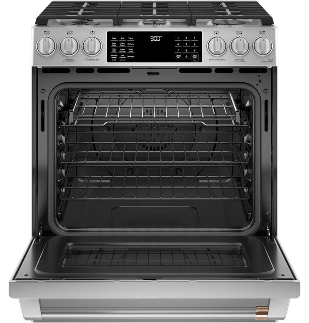 Cafe C2S900P2MS1 Stainless Steel 30" Slide-In Dual Fuel Smart Range