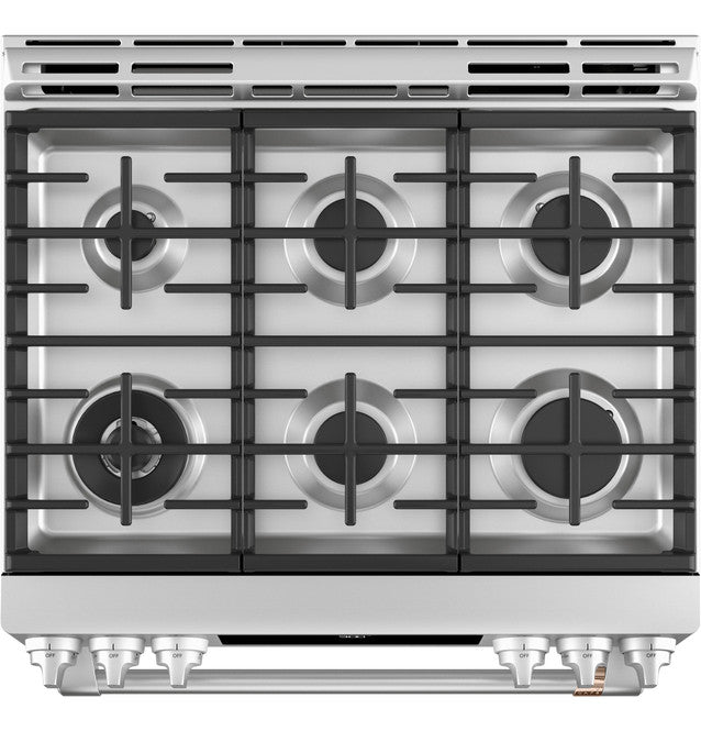 Cafe C2S900P2MS1 Stainless Steel 30" Slide-In Dual Fuel Smart Range