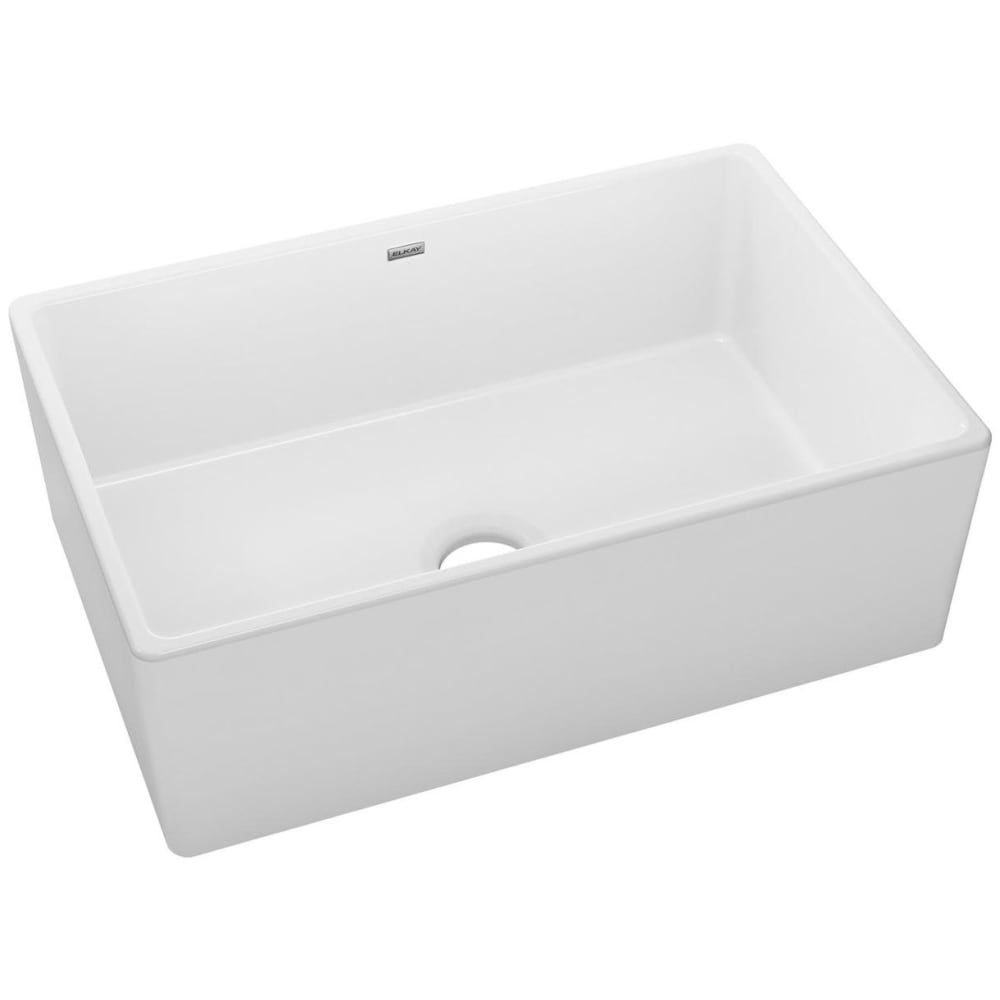 Elkay SWUF28179WH 30" Farmhouse Single Basin Fireclay Kitchen Sink