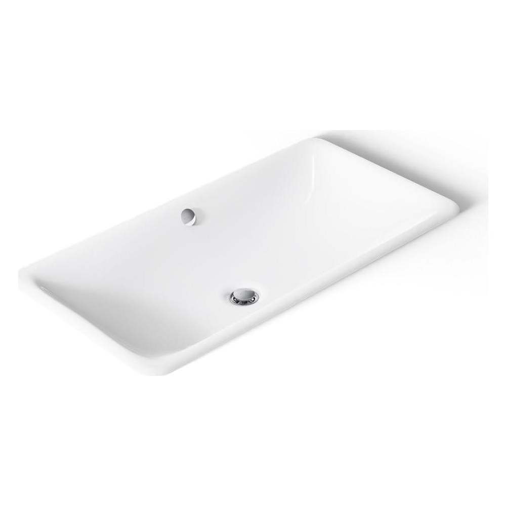Kohler K-20212-0 Iron Plains 30" Cast Iron Drop-In or Undermount Bathroom Sink w